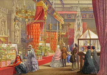 Mittelalterlicher Hof, entworfen von Pugin, Tafel 40 aus 